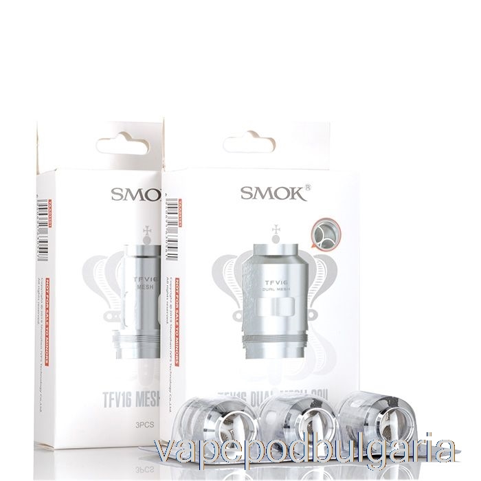 Vape 10000 Дръпки Smok Tfv16 Mesh Replacement Coils 0.17ohm Single Mesh Coils